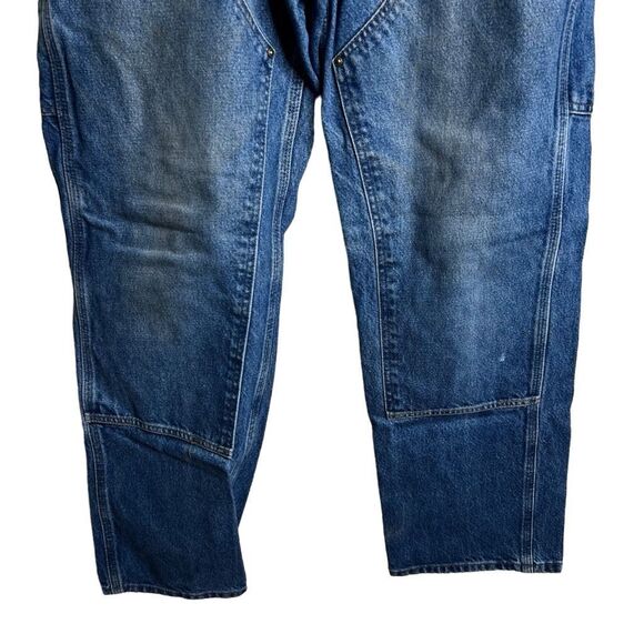 Vintage Carhartt Double Knee Dungaree Denim Jeans 32X32 - Picture 3 of 7